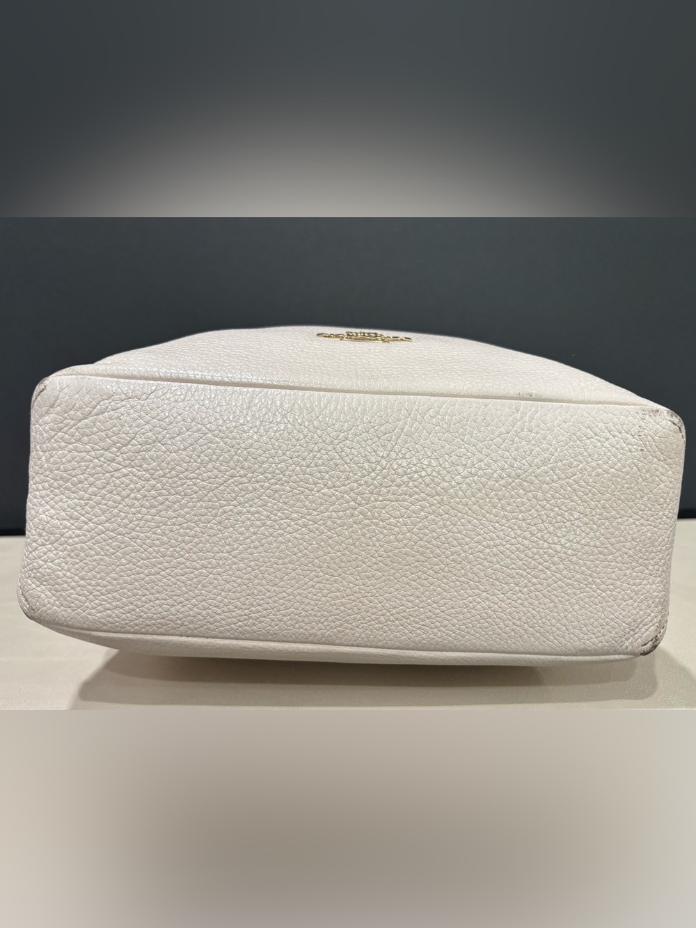 Coach Abby Hobo White Pebbled Leather Duffle F31507 Summer Wedding Bride Bridal - Picture 9 of 13